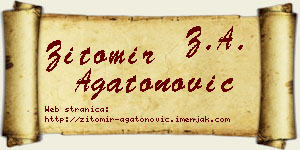 Žitomir Agatonović vizit kartica